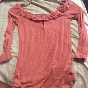 Pink off the shoulder shirt